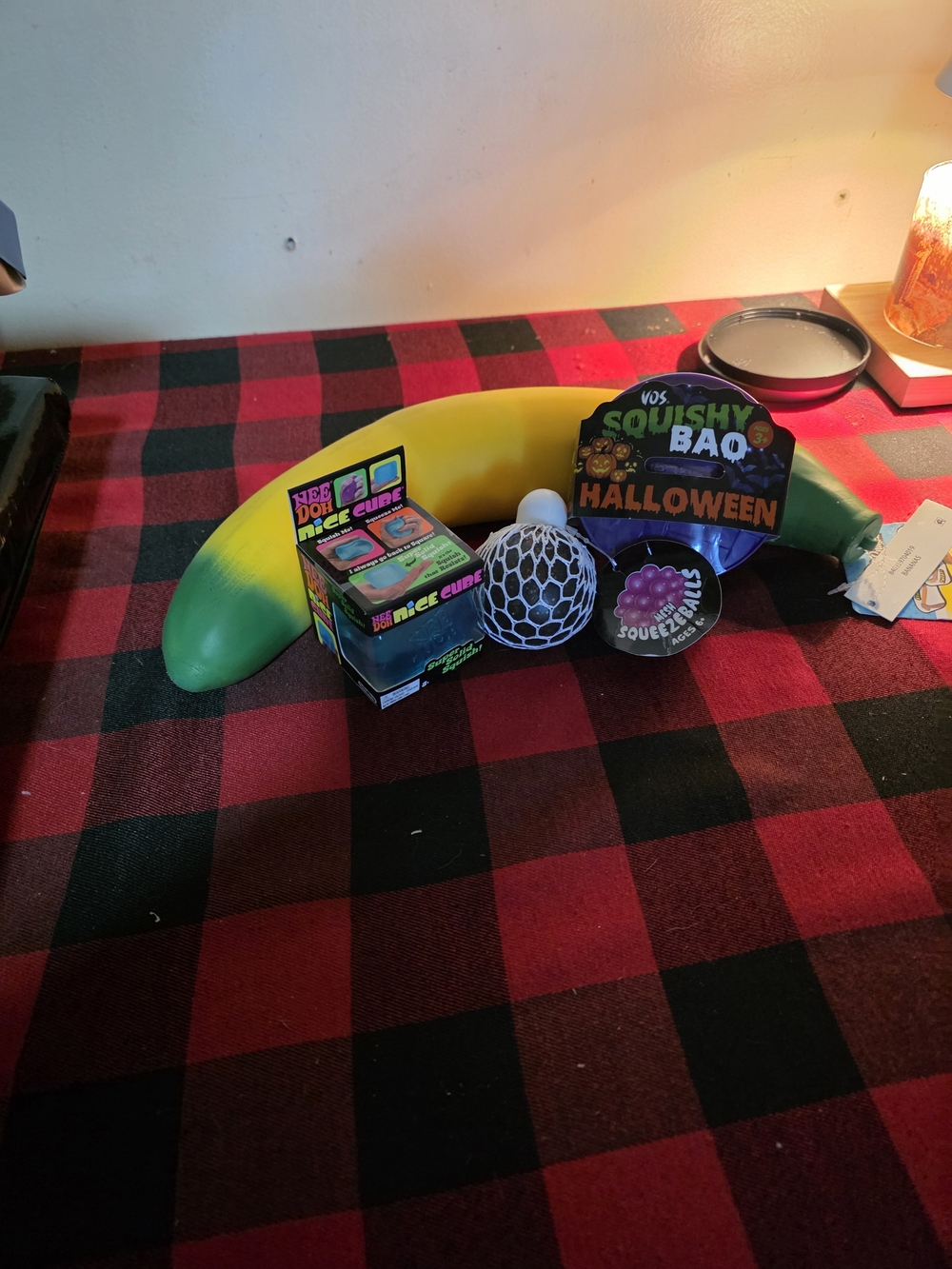 Squishy BAO Halloween Banana Stress Toy - Green & Yellow